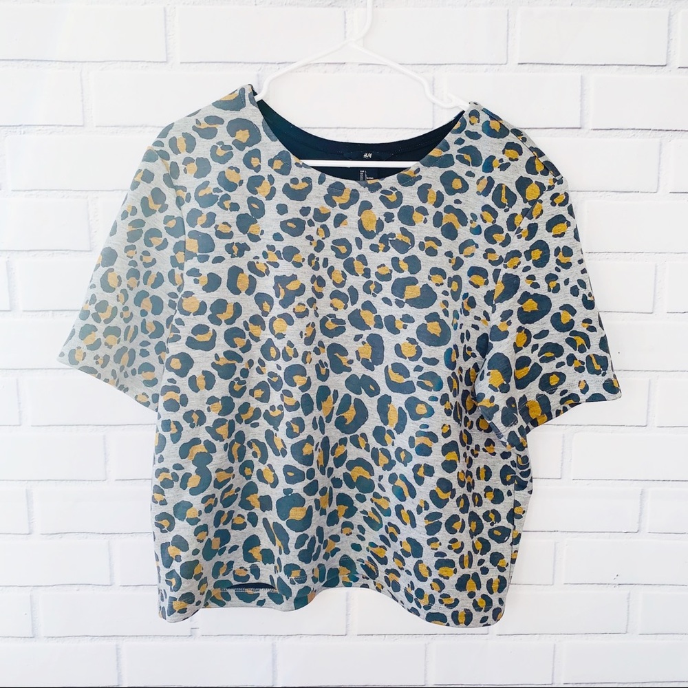 H&M Cheetah Print T-Shirt Heavy Weight